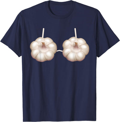 Garlic WeFunny Garlic Outfit Bra Funny Halloween Costume Women T-Shirt