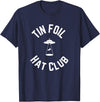 Tin Foil Hat Club with UFO Cow Abduction T-Shirt - Navy Blue