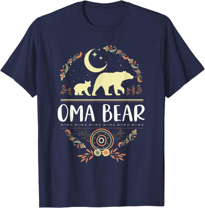 Grandma Bear Floral Family Fun Boho Bear T-Shirt
