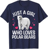 Polar Bear Gift Polar Bear Accessories & Stuff Funny Polar Bear Art For Girls Kids Youth Polar Bear Lovers T-Shirt - Navy Blue