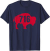 EmmaLoo Tees Buffalo New York BFLO B-Lo WNY Shirts 716 Area Code Buffalo New York BFLO WNY T-Shirt T-Shirt - Navy Blue