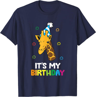 Giraffe Birthday It's My Birthday Funny Giraffe T-Shirt