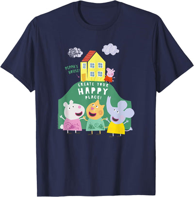 Peppa's House Create Your Happy Place Group Shot T-Shirt