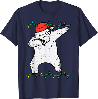 Dabbing Polar Bear Dab Xmas Christmas Boys Kids Girl Youth T-Shirt