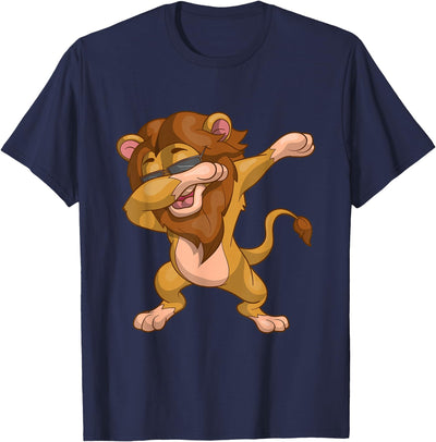 Funny Animal Gift Idea Polka Dot Cool Lion T-Shirt