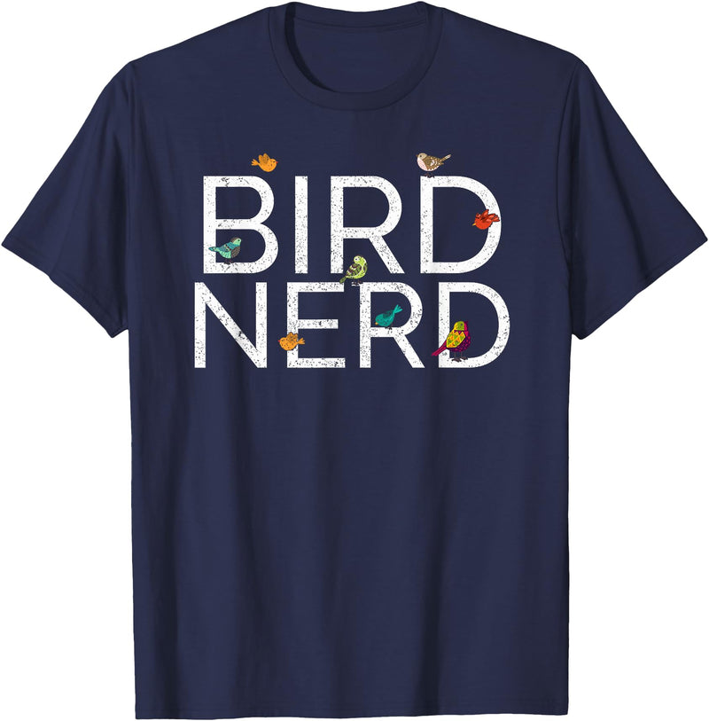 EpicWear Bird Nerd Bird Watcher Watching tshirt T-Shirt - Navy Blue