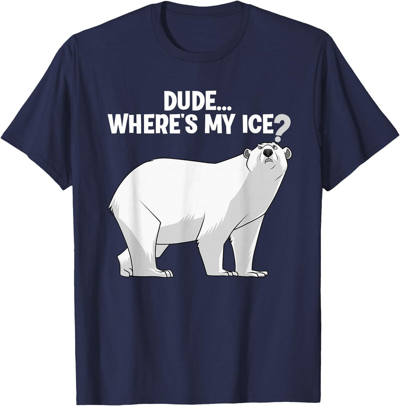 Polar Bear Gift Polar Bear Accessories & Stuff Best Polar Bear Design For Men Boys Kids Polar Bear Lover T-Shirt - Navy Blue