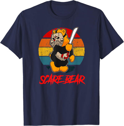 Scare Bear Horror Bear With Knife Spooky Halloween T-Shirt