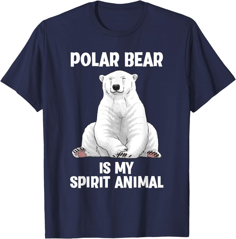 Polar Bear Gift Polar Bear Accessories & Stuff Cool Polar Bear Art For Men Women Kids Polar Bear Lover T-Shirt - Navy Blue