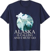 Selena's things Alaska Polar Bear Alaska Is Calling And I Must Go T-Shirt - Navy Blue