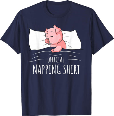 Sleeping Pig Lover Swine Official Napping T-Shirt