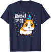 Guinea Pig Birthday by Joy Haus Guinea Pig Birthday Party Wheek Kid 11 Year Old 11th Outfit T-Shirt - Navy Blue