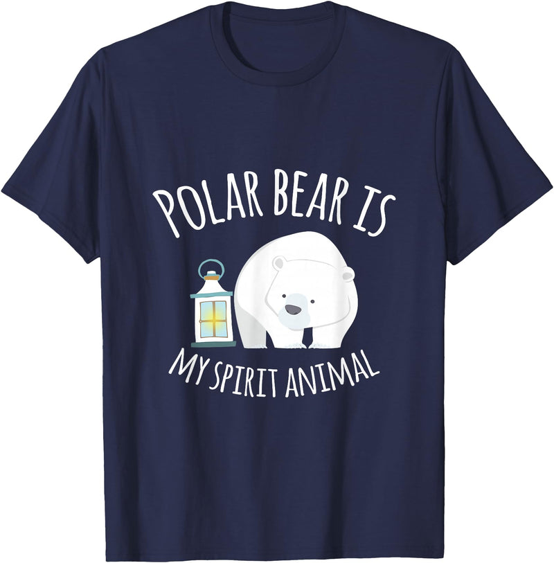 UAB KIDKIS Polar Bear Is My Ghost Animal Funny Gift T-Shirt - Navy Blue