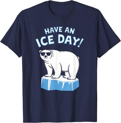 Christmas Happy Fam2024 Funny Polar Bear Have An Ice Day Snow Boys Girls Kids T-Shirt