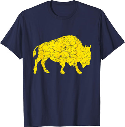 Wildlife I Bison Natural Reserve Yellow Buffalo I Vintage T-Shirt