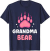 Humor Bears Costume Wild Bear Granny Grandma Bear Animal Lover Pun Bears Bear Grandmother Nan T-Shirt - Navy Blue