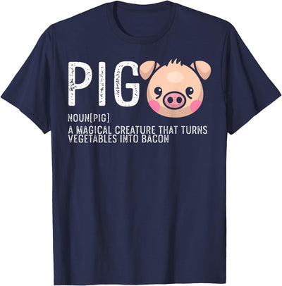 Pig Definition Bacon Funny Bacon Lovers Bacon T-Shirt
