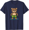 Teddy Bear swim trunks Cool Swim Trunks Teddy Bear Costume for Boys and Girls T-Shirt - Navy Blue
