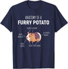 Sweet Anatomy of a Furry Potato Guinea Pig Gifts Anatomy of A Furry Potato Guinea Pig Lover Gift T-Shirt Small - Navy Blue
