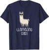 Llama Apparel Co. Dad T Shirt Llamazing Llama Father Funny Family Cool Gifts T-Shirt - Navy Blue