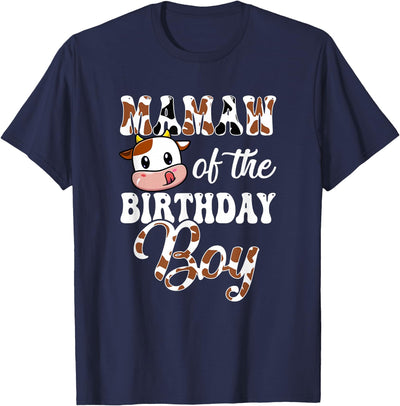 Mamaw of the Birthday Boy Cow Farm 1st T-Shirt