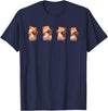 Hamsters Playing The Violin Girl Women Hamster Lover T-Shirt - Navy Blue