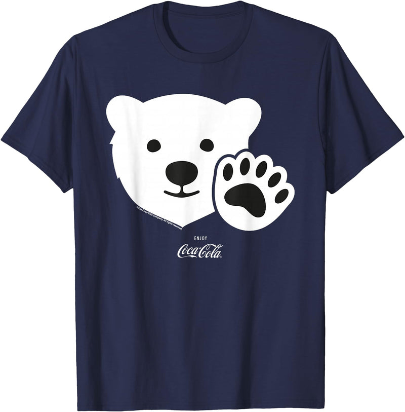 Coca-Cola Coca Cola Polar Bear Wave Christmas T-Shirt - Navy Blue
