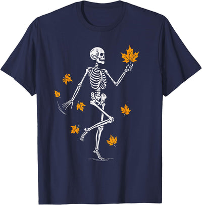 Halloween Tees for Women Men Kids Skeleton Spooky Dancing Fall Halloween Thanksgiving Dance T-Shirt