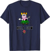 FUN DANCING ANIMALS GIFT T-SHIRTS Hawaiian Hula Dancing Cow, Funny Gift T Shirt, Dk T-Shirt - Navy Blue