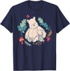 Disney Winnie The Pooh Classic Illustration Piglet and Pooh T-Shirt - Navy Blue