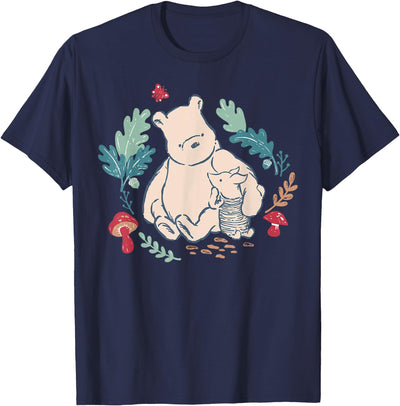 Winnie The Pooh Classic Illustration Piglet and Pooh T-Shirt