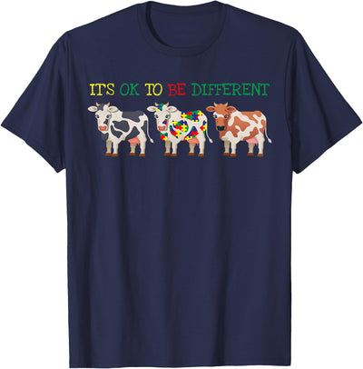 Ok to Be Different Cow Autism Awareness T-Shirt