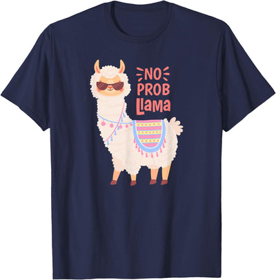 Llama & Alpaca Shirts, Cute Llama & Alpaca Outfit No ProbLlama Shirt, No Problama Shirt, Funny Alpaca Llama T-Shirt