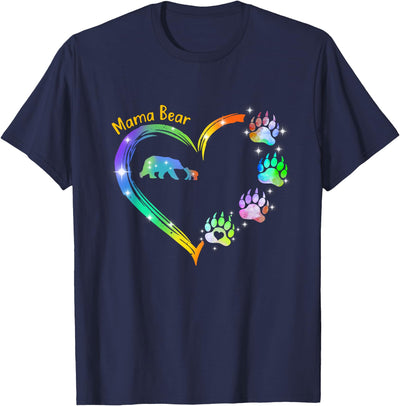 Love Heart Pride Mama Bear T-Shirt