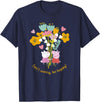 Peppa Pig Don't Worry Be Happy Floral Logo T-Shirt - Navy Blue