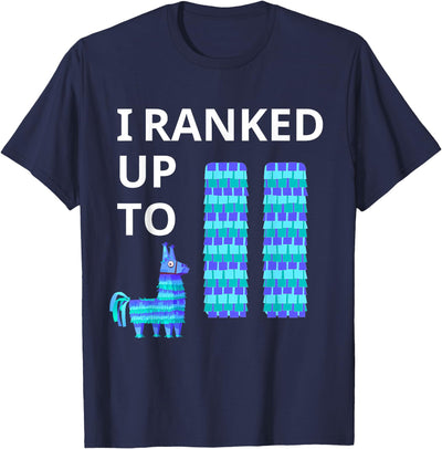 I Ranked Up To 11 Birthday Video Game Llama Piñata Birthday T-Shirt