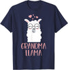 Grandma Llama Apparel Co Grandma Llama Cute Grandmother Gift T-Shirt - Navy Blue
