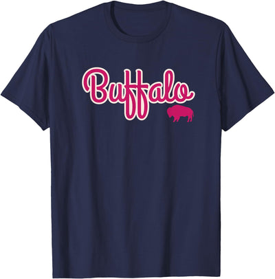 Cow Buffalo Ny Pink Color Logo Buffalo Pride T-Shirt