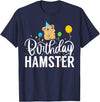 Hamster Birthday Party Birthday Hamster T-Shirt - Navy Blue