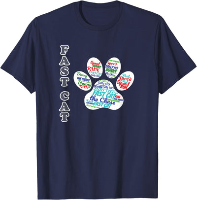 Fast Cat Dog Sport Shirts & Gifts Fast Cat Dog Sport - Fast Cat word cloud T-Shirt