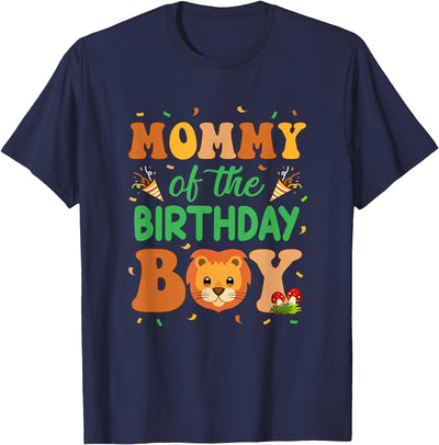 Mommy Of The Birthday Boy Lion Family Party Decorations T-Shirt