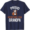 Cute Hereford Cow Family Apparel Proud Hereford Cow Grandpa T-Shirt - Navy Blue