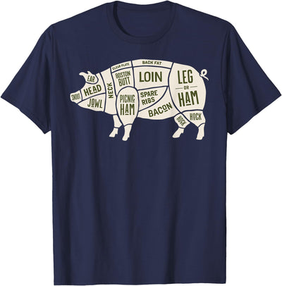 Pig & Pork Butcher Diagram Bacon Lover T-Shirt