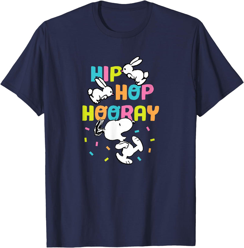 Easter Snoopy Rabbits Hip Hop Hooray T-Shirt in Navy Blue