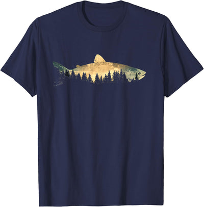 Fishing Outdoor Forest Nature Men Women Wildlife Fisherman T-Shirt