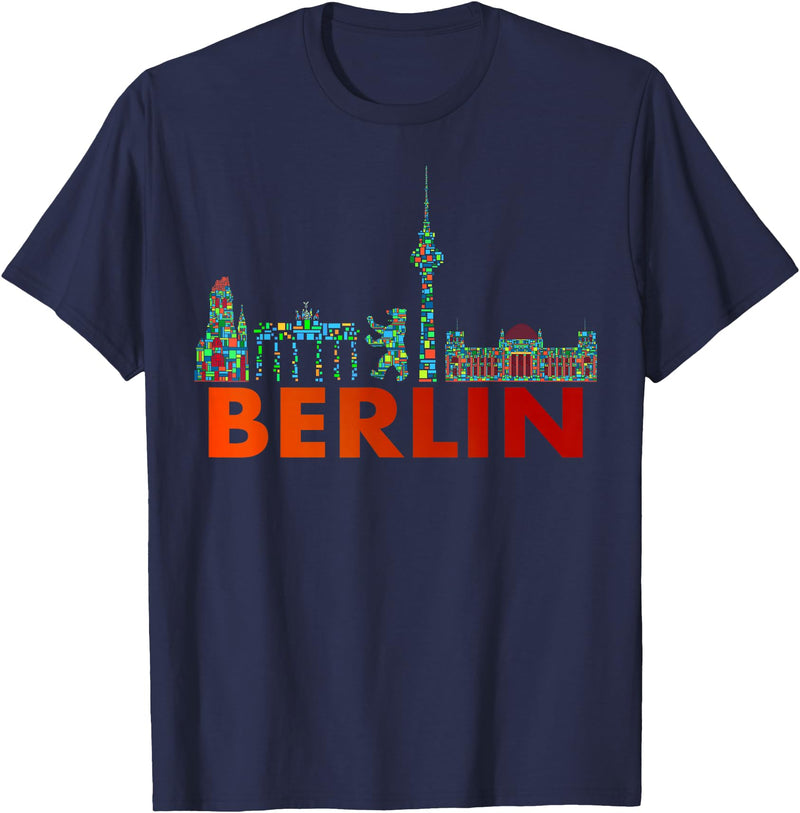 Berliner Bär Designs - Berlin Shop - Berlin Berlin Design - Berlin Bear - I Love Berlin T-Shirt - Navy Blue