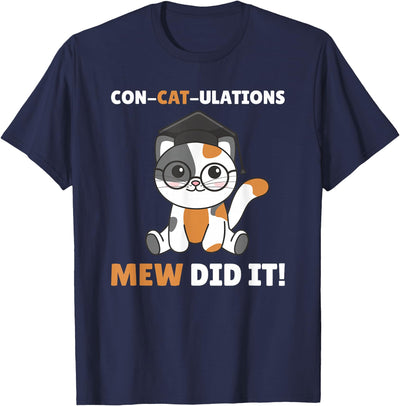 Animals For Kids Graduation Apparel Kids Con Cat Ulations Cat Graduation T-Shirt