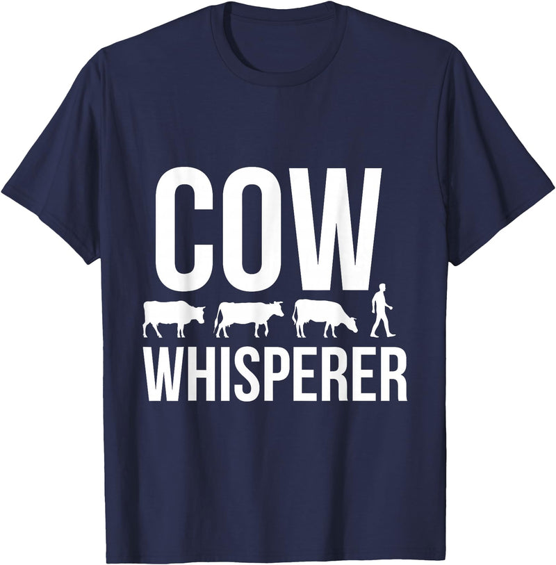 Cow whisperer shirt T-Shirt - Navy Blue