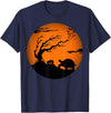 Spurred Tortoise Halloween African Sulcata Tortoise Halloween T-Shirt - Navy Blue