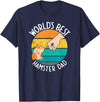World's Best Hamster Dad Design T-Shirt - Navy Blue